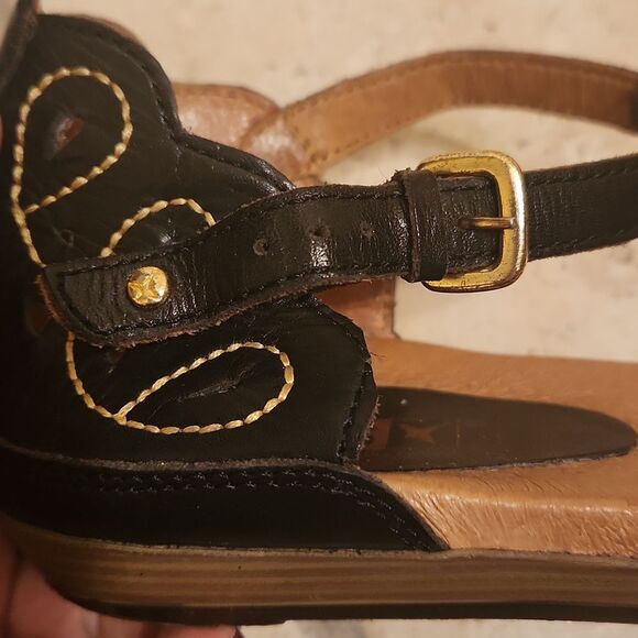 Pikolinos Women's Black & Tan Sandals w/ Ankle Straps Size 41 US 10-10.5 - Picture 8 of 12